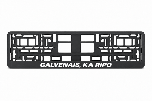 Чёрная рамка номерного знака GALVENAIS, KA RIPO