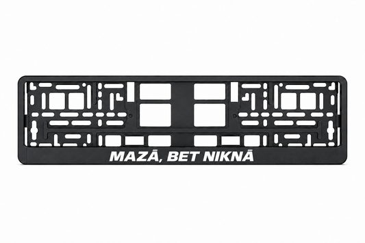 Чёрная рамка номерного знака MAZA, BET NIKNA